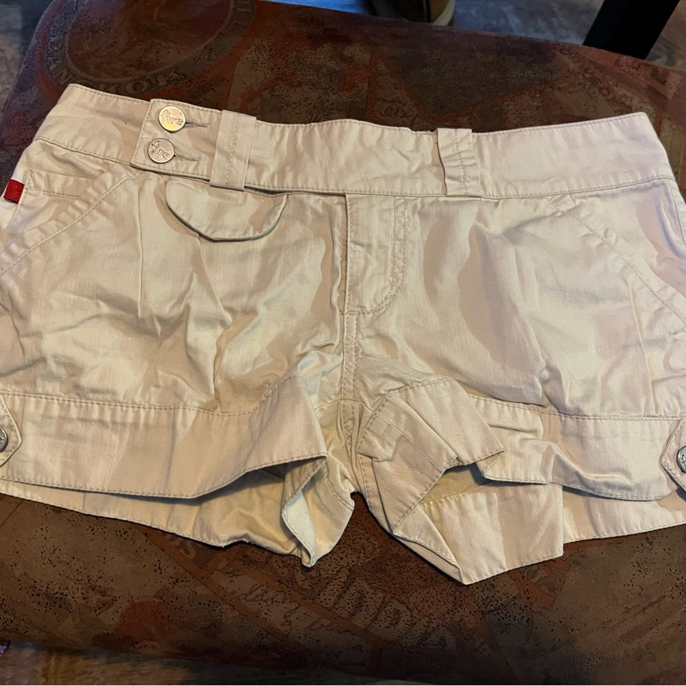 Vintage Fire Jeans Cream Cargo Shorts
